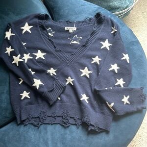 Navy star sweater